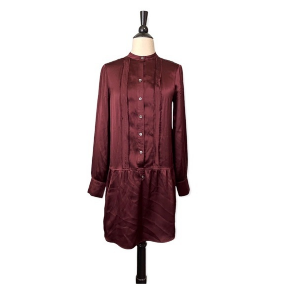 Banana Republic Easy Shirt‎ Dress 100% Silk Size 2